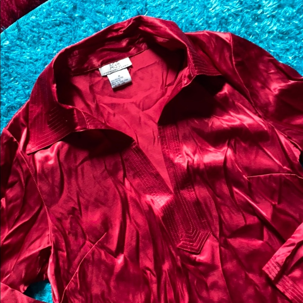 Ruby vintage glossy button down shirt - Picture 2 of 11